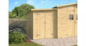 Anexo para cobertizo de madera - 4 m2 - Diáfano - Portada