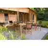 Mesa jardín en madera de teka de estilo moderno 180X90 CMS - HOBYCASA