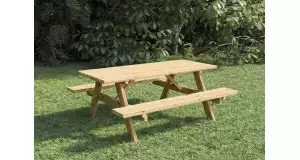 Mesas de jardin con bancos plegables - PORTADA