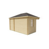 Casas prefabricadas de madera SIGRID - HOBYCASA lateral ventana