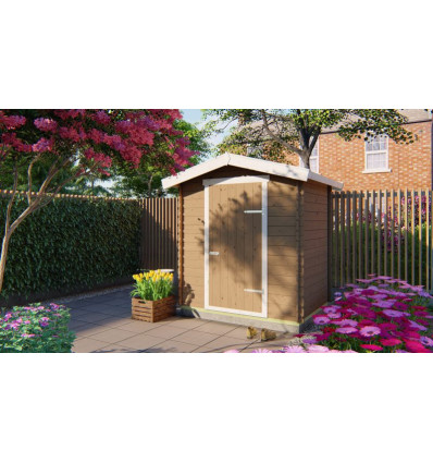 Caseta de madera para terraza compacta y útil ⭐ Ideal exterior