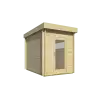Caseta de madera ALTEA moderna - 200x300 cms - 40 mm - frontal