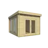 Caseta de madera para jardin BENICASIM - 300x400 cms - 40 mm - frontal