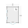 Caseta de madera para jardin BENICASIM - 300x400 cms - 40 mm - plano