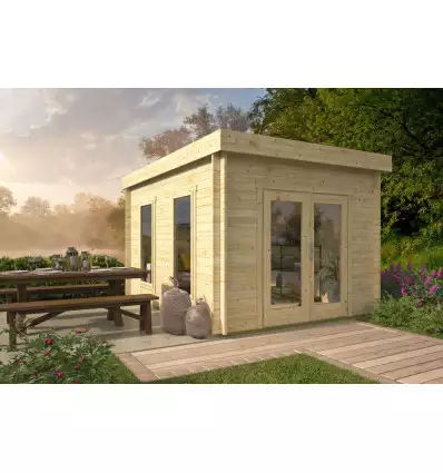 Caseta de madera para jardin BENICASIM - 300x400 cms - 40 mm - PORTADA