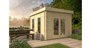 Caseta de madera para jardin BENICASIM - 300x400 cms - 40 mm - PORTADA