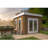 Caseta de madera para jardin BENICASIM - 300x400 cms - 40 mm - roble