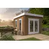 Caseta de madera para jardin BENICASIM - 300x400 cms - 40 mm - roble
