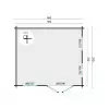 Casetas para jardin PEÑISCOLA - 400x350 cms - 40 mm - plano