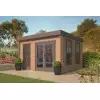 Casetas para jardin PEÑISCOLA - 400x350 cms - 40 mm - nogal