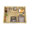 CASAS DE MADERA MODERNAS FLAT RENDER INTERIOR