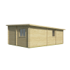 CASAS DE MADERA MODERNAS FLAT RENDER LATERAL