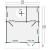 Mini casas de madera con altillo LLANES - HOBYCASA plano