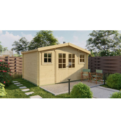 Caseta de madera JUHA 28MM - 400x300 cms PORTADA
