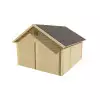 Casas de madera con altillo BERLIN - render trasero