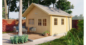 Casas Prefabricadas Mérida - 2 dormitorios - 24 + 7 m2 - Modelo Berlin