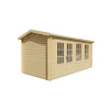 Casas de madera modernas modelo Justine render frontal