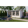 Casas de madera modernas modelo Justine portada blanca