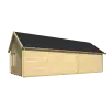 Casa de madera BIG BEN- HOBYCASA render trasero