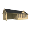 Casa de madera BIG BEN- HOBYCASA render frontal
