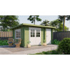 Casas de madera modernas modelo RHON portada verde
