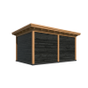 Pérgola ODENSE tipo 4 - 550x378x266,3cm - paredes negras - TRASERO