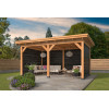 Pérgola ODENSE tipo 4 - 550x378x266,3cm - paredes negras - PORTADA