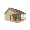 Bungalow de madera OLAUG render frontal