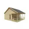 Bungalow de madera OLAUG render frontal