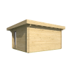 Casas de madera moderna doble acristalamiento LORY - HOBYCASA render trasero