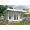 Casas de madera moderna doble acristalamiento LORY - HOBYCASA portada color