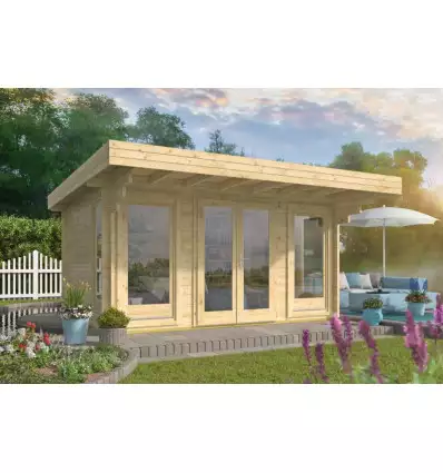 Casas de madera moderna doble acristalamiento LORY - HOBYCASA portada