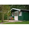Casas de madera doble acristalamiento PARIS esquina verde