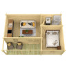 Cabaña de madera OLLIE - render interior