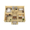 Cabaña de madera MULLINGAR - render interior