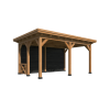 Pérgola ODENSE tipo 2 - 550x378x266,3cm - paredes negras - FRONTAL