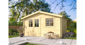  Caseta de Madera FERROL  4x3 de grosor 34mm fachada sin lasur