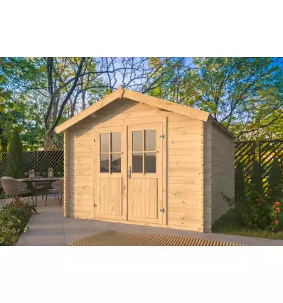 Caseta de Jardin barata SEVILLA de 3x3 en 34mm Portada 