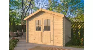 Caseta de Jardin barata SEVILLA de 3x3 en 34mm Portada 