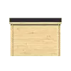 Caseta de madera prefabricada REUS  de techo plano 3x3 en 34mm detras