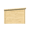 Caseta de madera prefabricada REUS  de techo plano 3x3 en 34mm lateral izquierdo