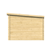 Caseta de madera prefabricada REUS  de techo plano 3x3 en 34mm lateral derecho