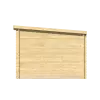 Caseta de madera prefabricada REUS  de techo plano 3x3 en 34mm lateral derecho