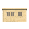 Caseta de Jardín CONIL de diseño moderno 4x3 en 34 mm frontal