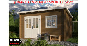 Caseta de Jardín CONIL de diseño moderno 4x3 en 34 mm portada lasur oferta