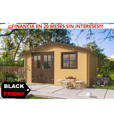  Caseta de Madera FERROL  4x3 de grosor 34mm fachada lasur oferta