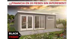 Casas de madera modernas FLOW gris OFERTA