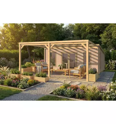 Pérgola Descubierta Anexa ROSES 400x570