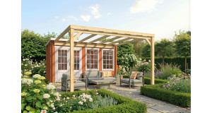 Pérgola Descubierta Anexa Blanes 400x400 cm