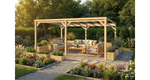 Pérgola Descubierta autoportante 400x570 ROSES-C 